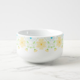 Cuenco De Sopa Bonito Pastel Floral Bowl