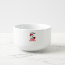 Flaming Snowman Christmas Holiday Bowl mug