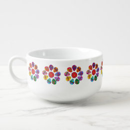 Cuenco De Sopa Flor de cráneo de azúcar