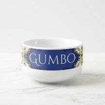 Gumbo azul y amarillo bliss cerámico Bowl