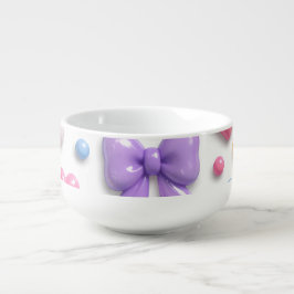 Cuenco De Sopa Patrón de iconos pastel de dulces lindos