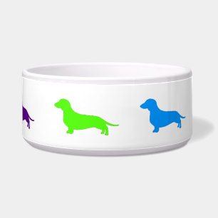 Cuenco del Dachshund del arco iris