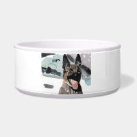 cuenco del mascota de la policía k-9