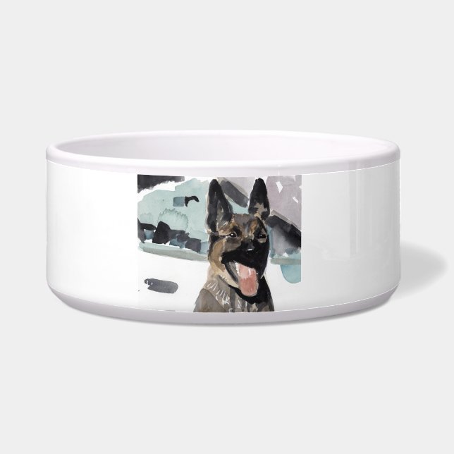 cuenco del mascota de la policía k-9 (Frente)