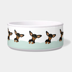 Cuenco del mascota de la silueta del dachshund del