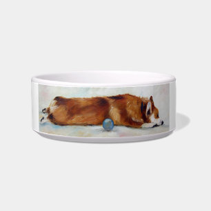 cuenco del mascota del corgi galés del pembroke