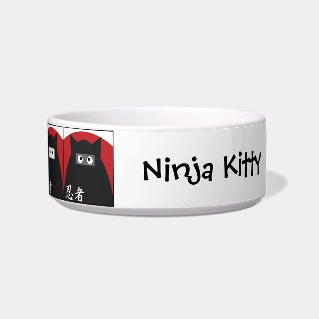 Cuenco del mascota del gatito de Ninja (Derecha)