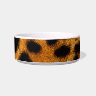 Cuenco del mascota del gato de leopardo del