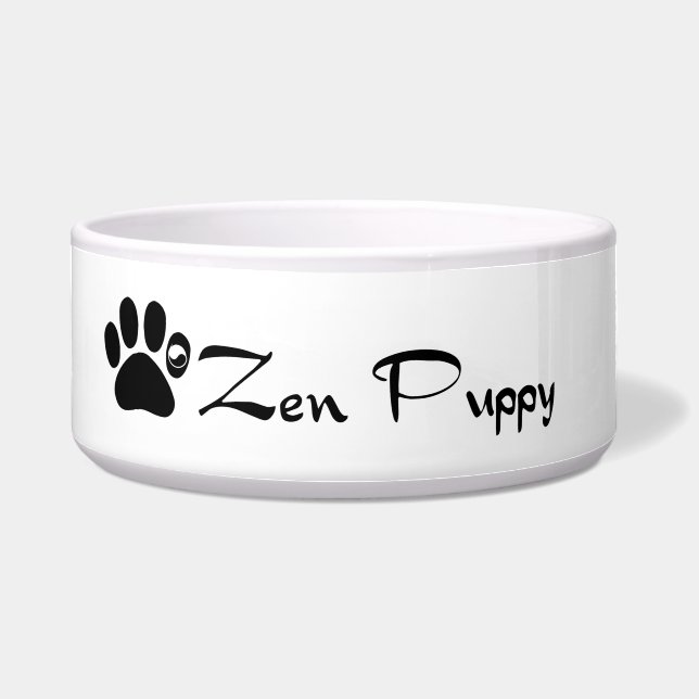 CUENCO del MASCOTA del PERRITO del ZEN grande (Frente)