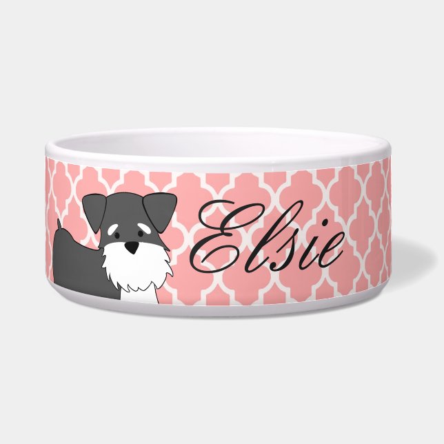 Cuenco del mascota del Schnauzer miniatura (Frente)