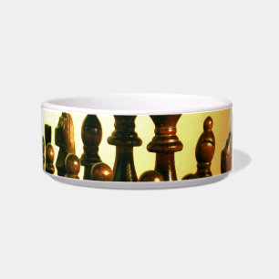 Cuenco del mascota del tablero de ajedrez