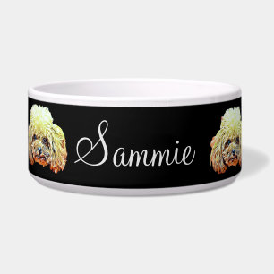 Cuenco del perro de caniche de juguete