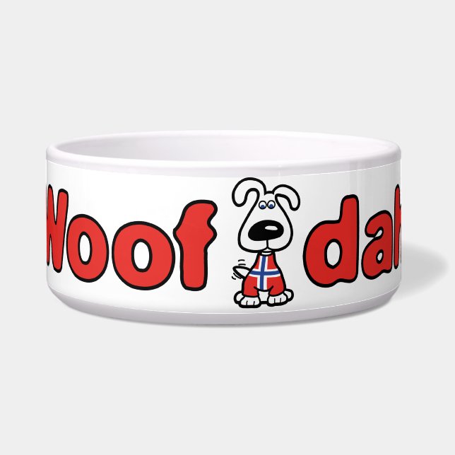 Cuenco del perro de Dah del tejido (Frente)