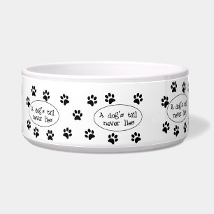 Cuenco del perro de la cola del perro