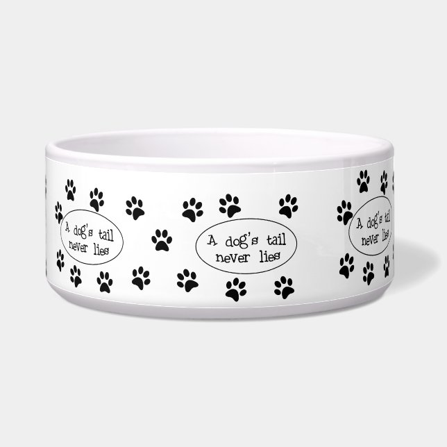 Cuenco del perro de la cola del perro (Derecha)