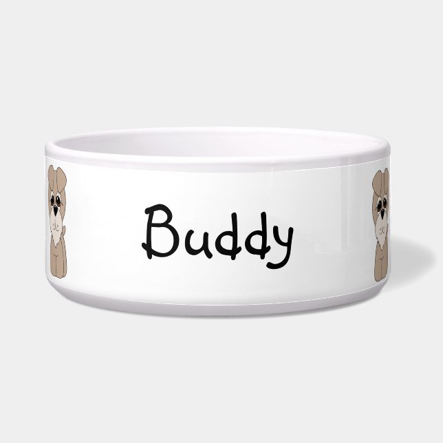 Cuenco del perro del Schnauzer (Frente)