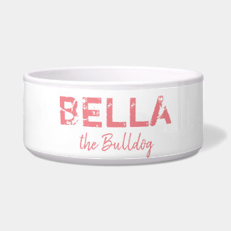 Cuenco del personalizado del bulldog