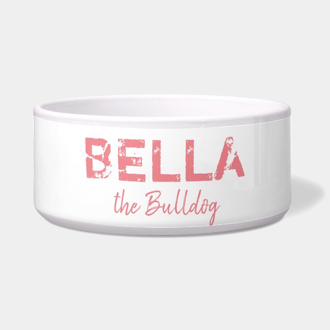 Cuenco del personalizado del bulldog (Frente)