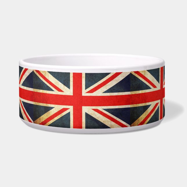 Cuenco elegante del mascota de Union Jack del Grun (Frente)