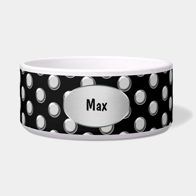 Cuenco grande del perro del monograma (Frente)