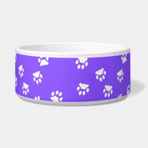 Cuenco grande impreso pata blanca violeta adorable