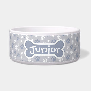 Cuenco gris de encargo del mascota de la impresión