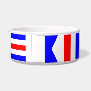 Cuenco náutico de la bandera del gato