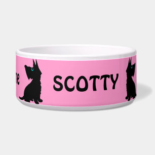 Cuenco para los perros femeninos de Scotty