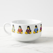Cuenco para sopa casual de los pingüinos