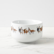 Cuenco para sopa de los perros de Basset Hound