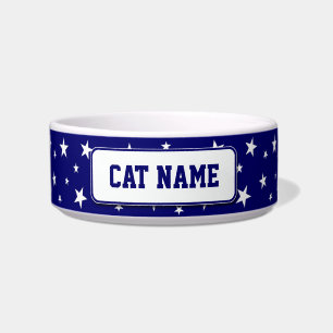 Cuenco patriótico personalizado del gato de las