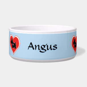 Cuenco personalizado corazón del perro del escocés