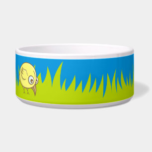 Cuenco personalizado de pájaro amarillo