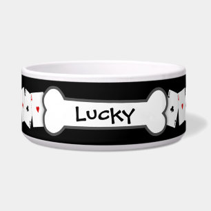 Cuenco personalizado del perro de los "as"