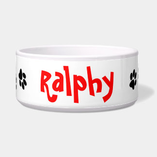 Cuenco personalizado del perro de "todas las
