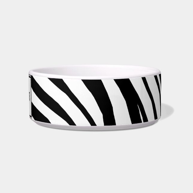 Cuenco personalizado estampado de zebra del gato (Derecha)