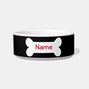 Cuenco personalizado negro del perro
