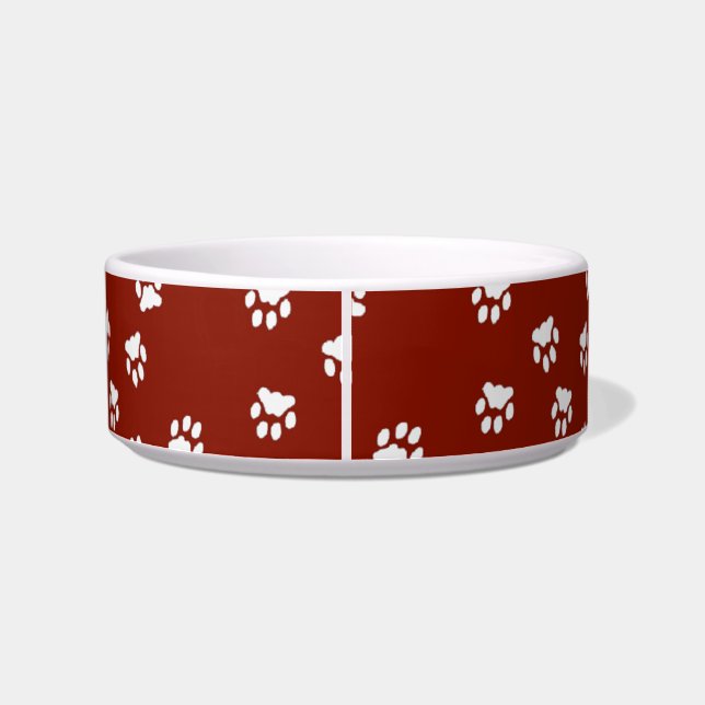 Cuenco rojo adorable del perro del medio impreso (Espalda)
