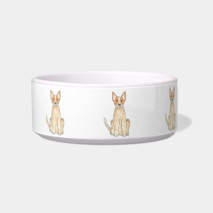 Cuenco rojo del mascota de Heeler del perro