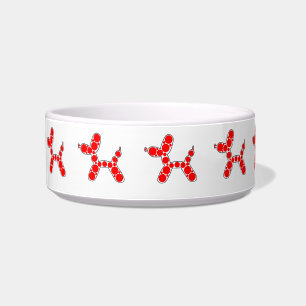 Cuenco rojo muy lindo del mascota del diseño del