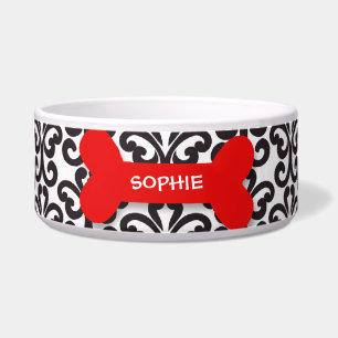 Cuenco rojo personalizado del alimento para