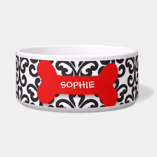 Cuenco rojo personalizado del alimento para