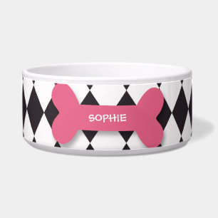 Cuenco rosado de moda personalizado del alimento