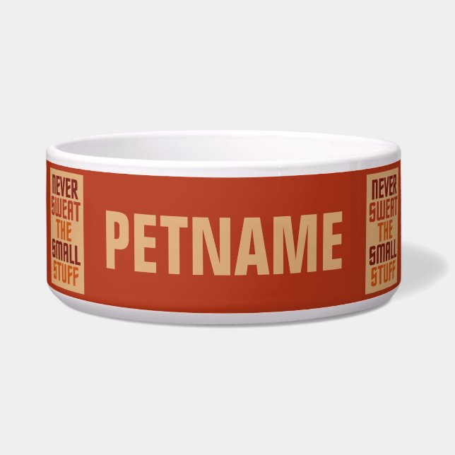 Cuencos de mascota de personalizado motivacional (Frente)