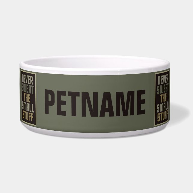 Cuencos de mascota de personalizado motivacional (Frente)
