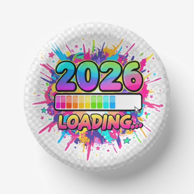 Cuencos De Papel 2026 Loading... Progress Bar Sticker (Anverso)