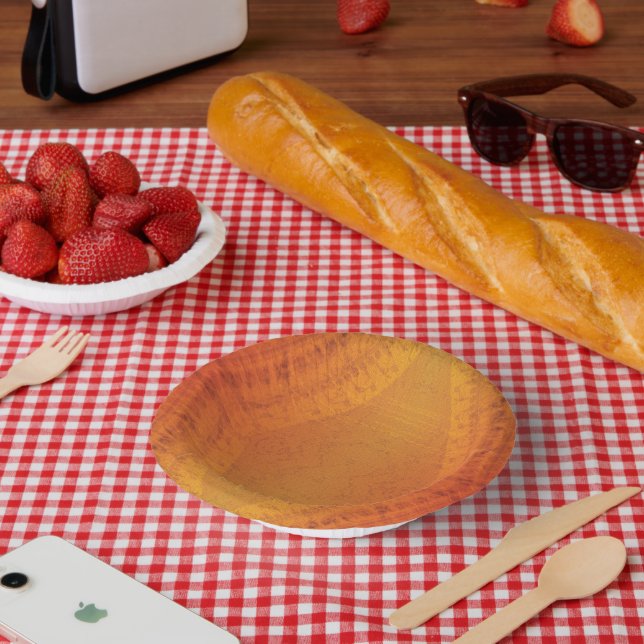 Cuencos De Papel Aceptación | Patrón de Shibori Amarillo Naranja Ro (Picnic)