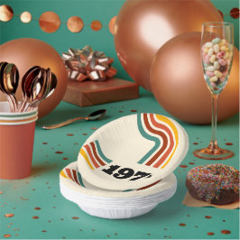 Cuencos De Papel Afiche retro vintage de 1973 50 cumpleaños