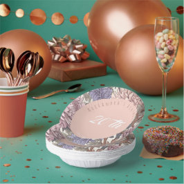 Cuencos De Papel Agradable morado dulce y rosa elegante floral Cump