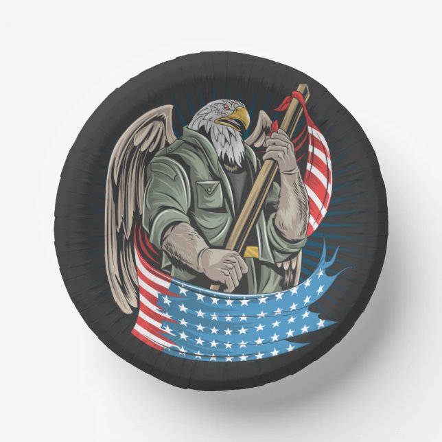 Cuencos De Papel Águila americana (Anverso)